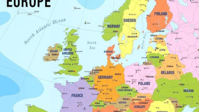 Europe graphic map