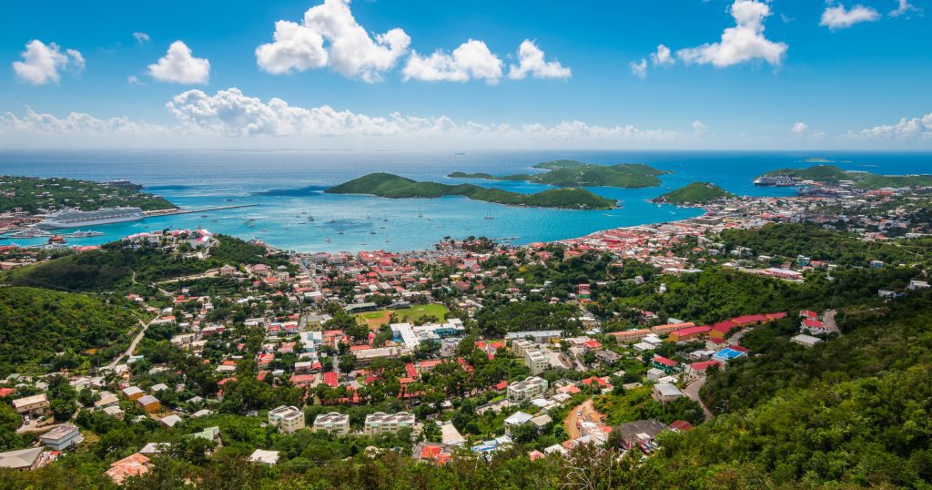 Charlotte Amalie harbor walk view