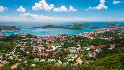 Charlotte Amalie harbor walk view