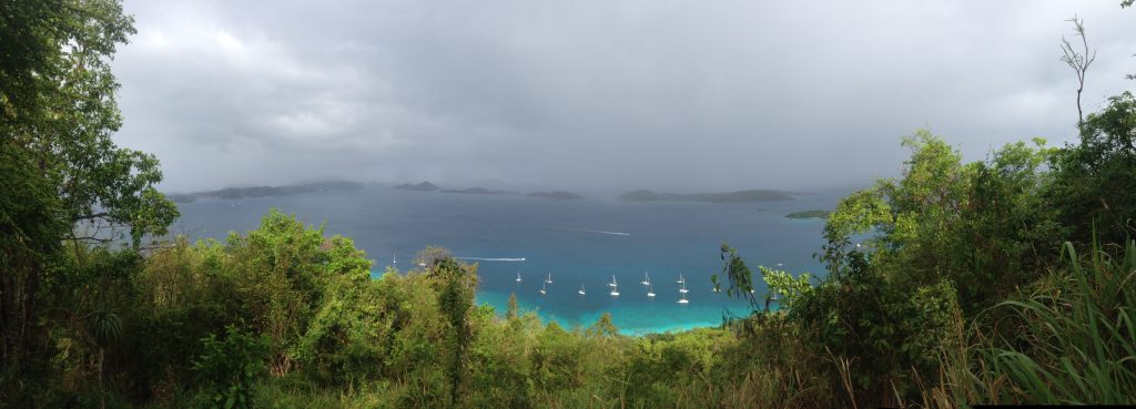 view from cinnamon bay trail st john
