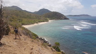 family hikes barbuda