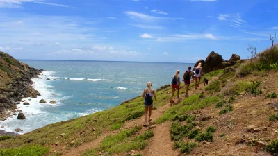 family hikes st martin