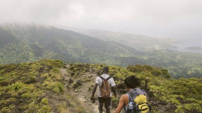 family hiking st vincent