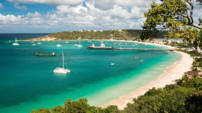 family snorkeling anguilla