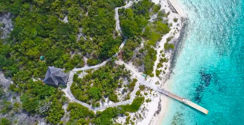 little water cay aerial-iguana-island turks-caicos