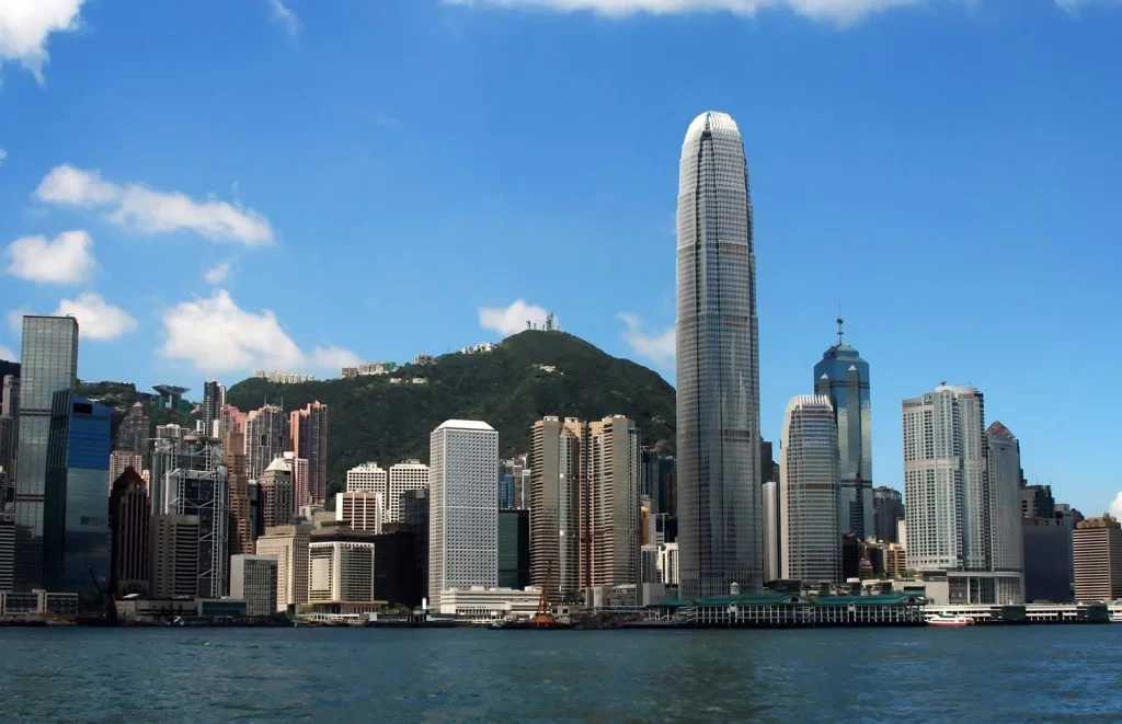 hong kong port skyscraper view