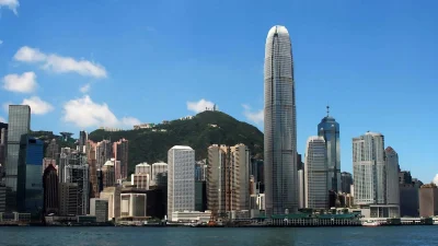 hong kong port skyscraper view