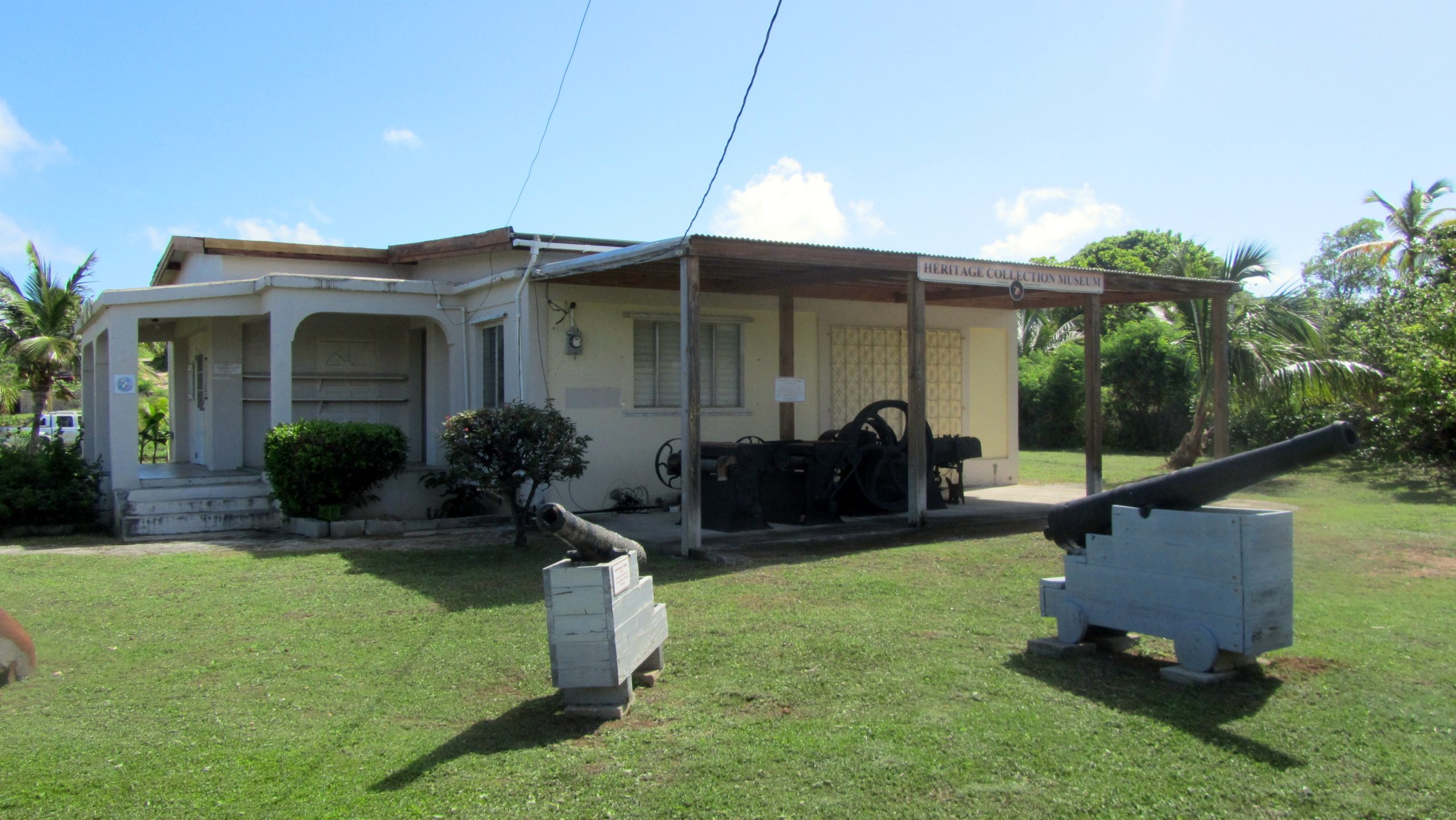 The covered, porch-style Heritage Collection Museum building in East End, Anguilla
