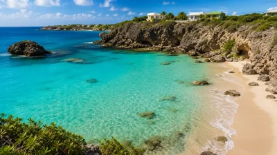 Little Bay, a secluded cove on Anguilla with turquoise water and limestone cliffs