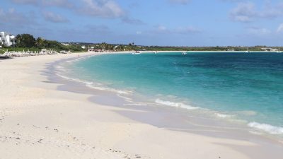 Rendezvous Bay beach in Anguilla with calm turquoise water
