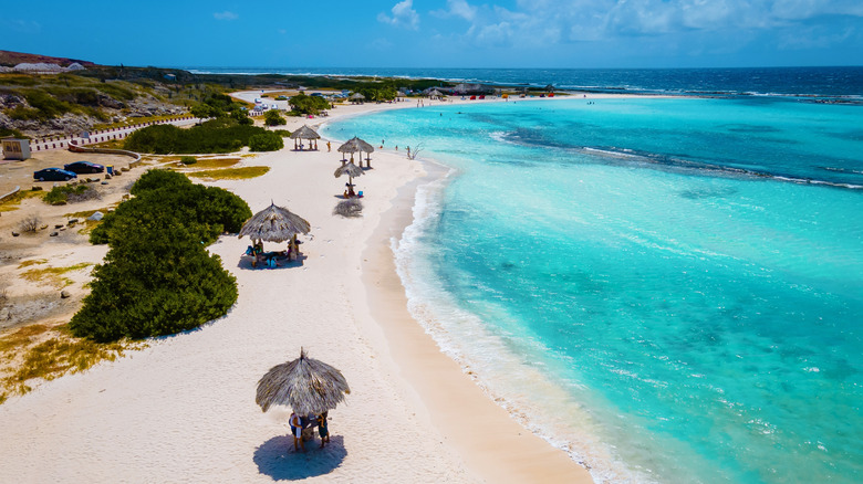 Baby Beach in Aruba, a calm, shallow lagoon on the island's southern tip