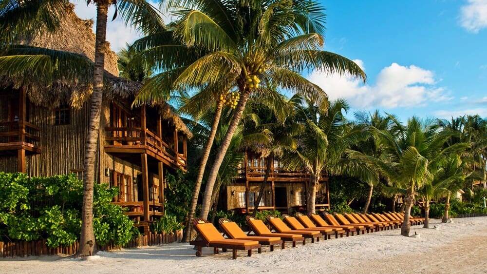 Ramon's Village Resort thatched-roof cabanas San Pedro Belize