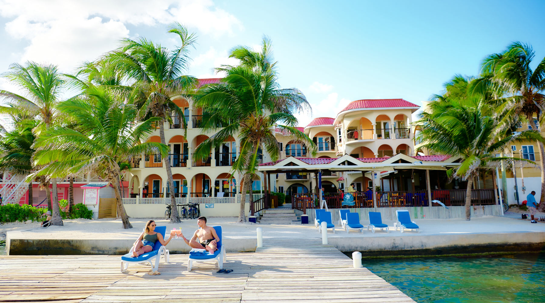 SunBreeze Suites beachfront pool San Pedro Ambergris Caye Belize