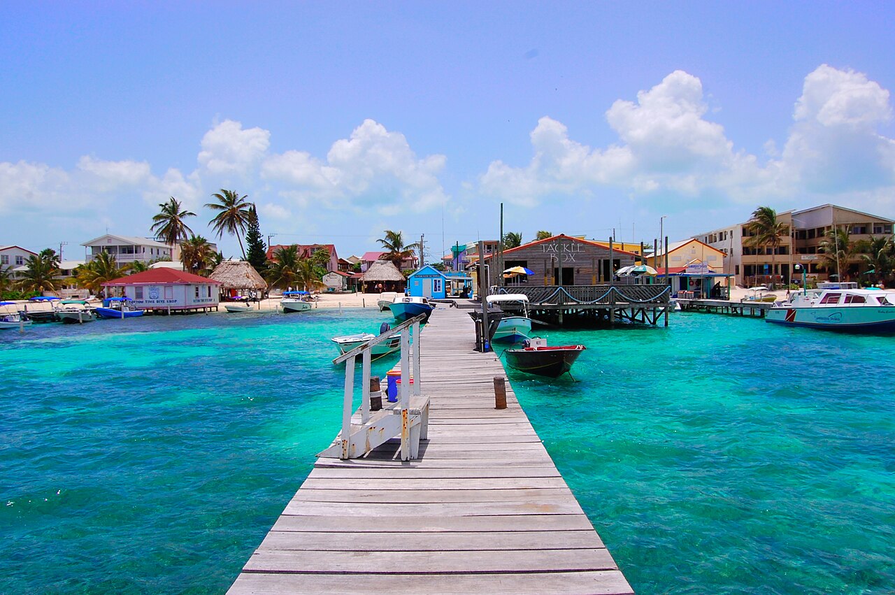 San Pedro beach on Ambergris Caye Belize