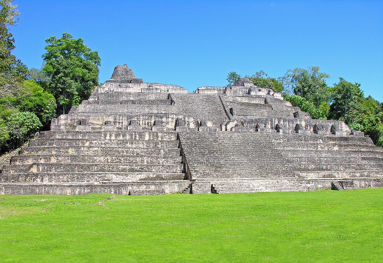 Caana pyramid at Caracol Maya ruins Belize