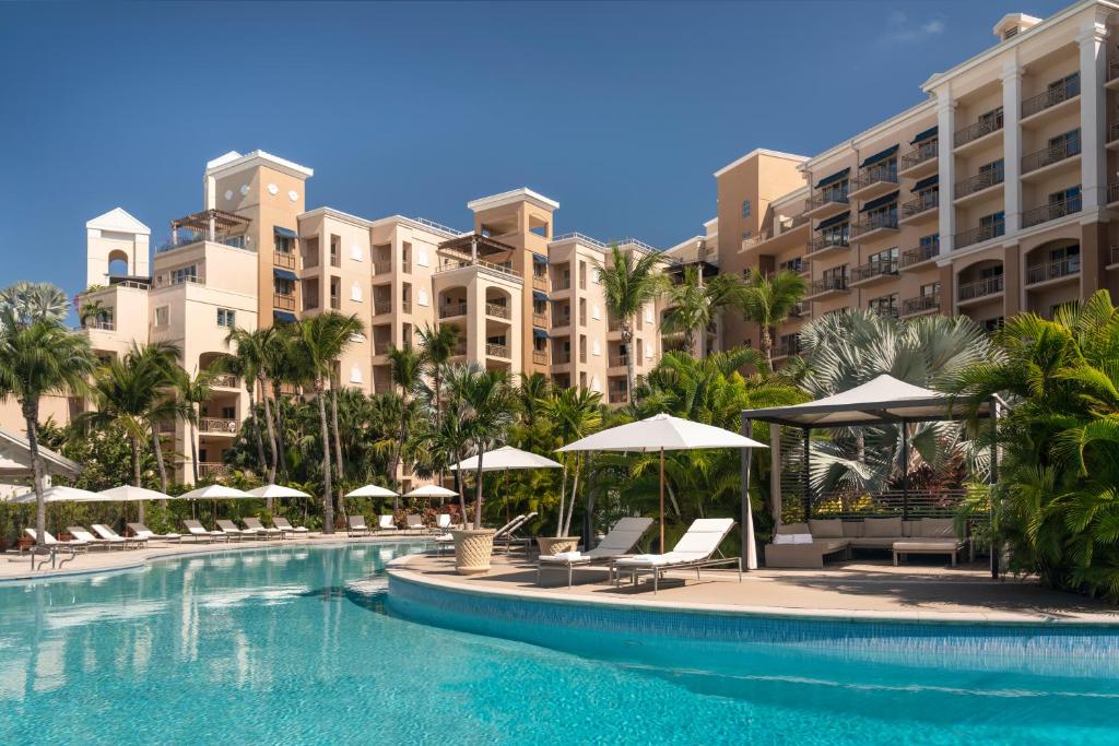 The Ritz-Carlton, Grand Cayman resort pool and beachfront buildings