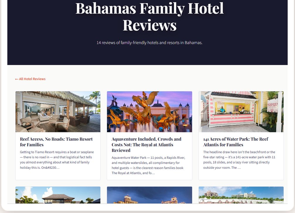 Family hotel reviews