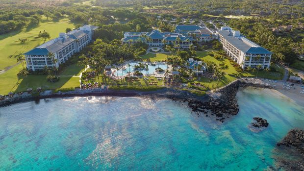 Fairmont Orchid aerial view Kohala Coast Big Island
