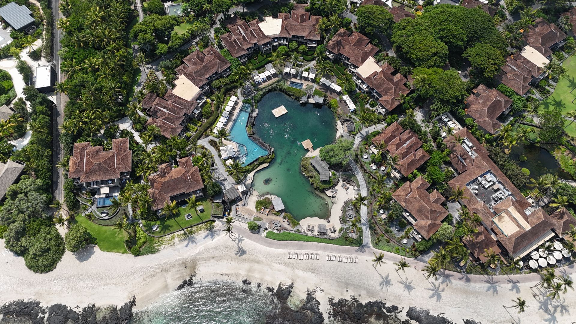 Four Seasons Resort Hualalai aerial view Big Island