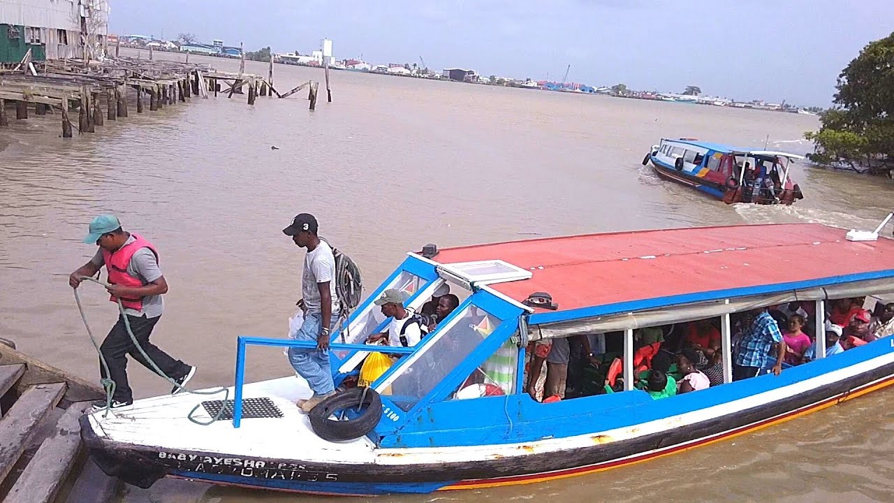Crossing the Demerara river to Georgetown Guyana.