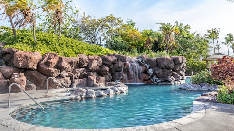 Kings Land by Hilton Grand Vacations pool waterfall Waikoloa