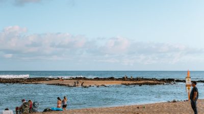 Poipu Beach Kauai sandbar and shoreline