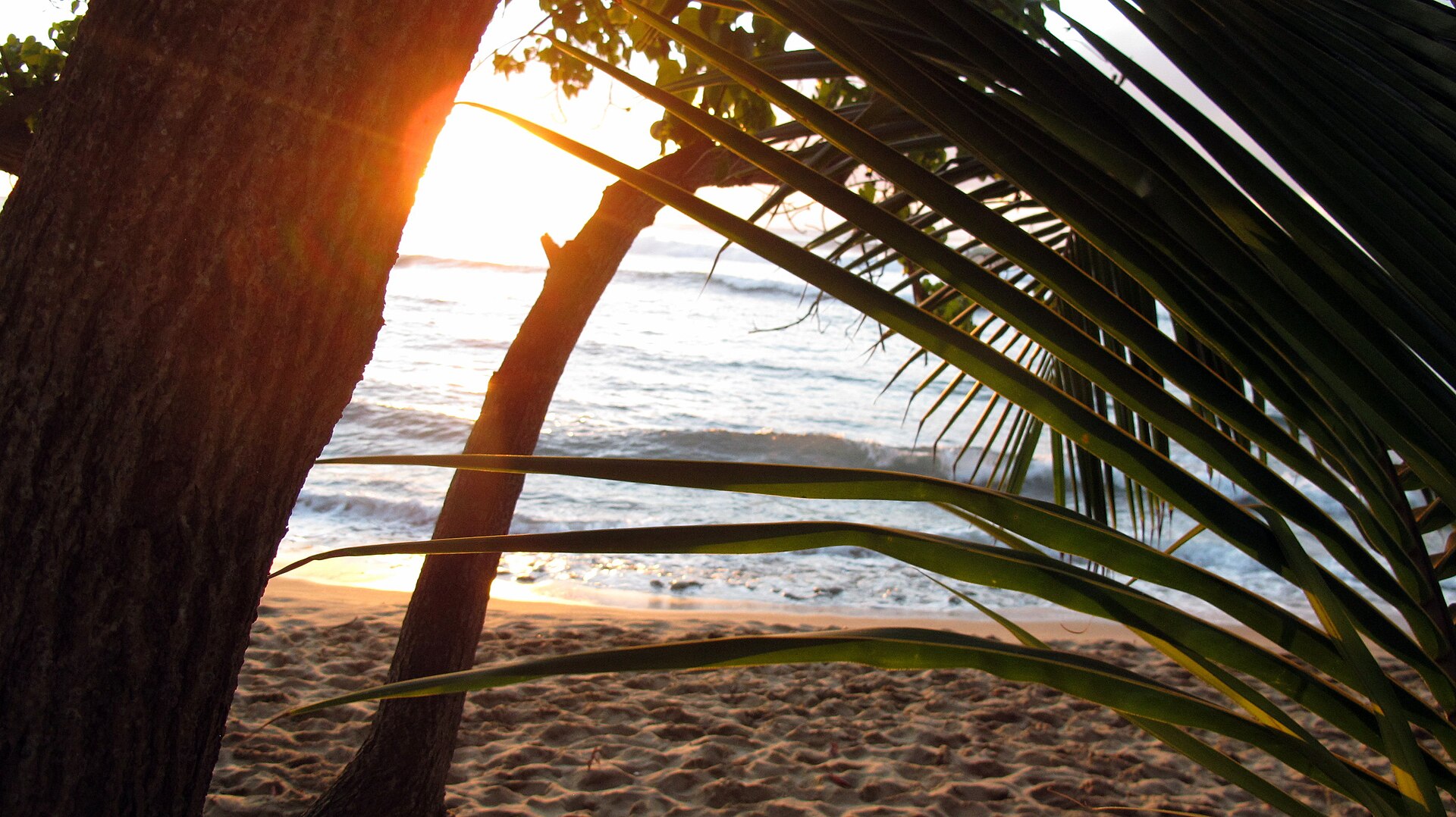 Sunset at a Rincon beach in Puerto Rico