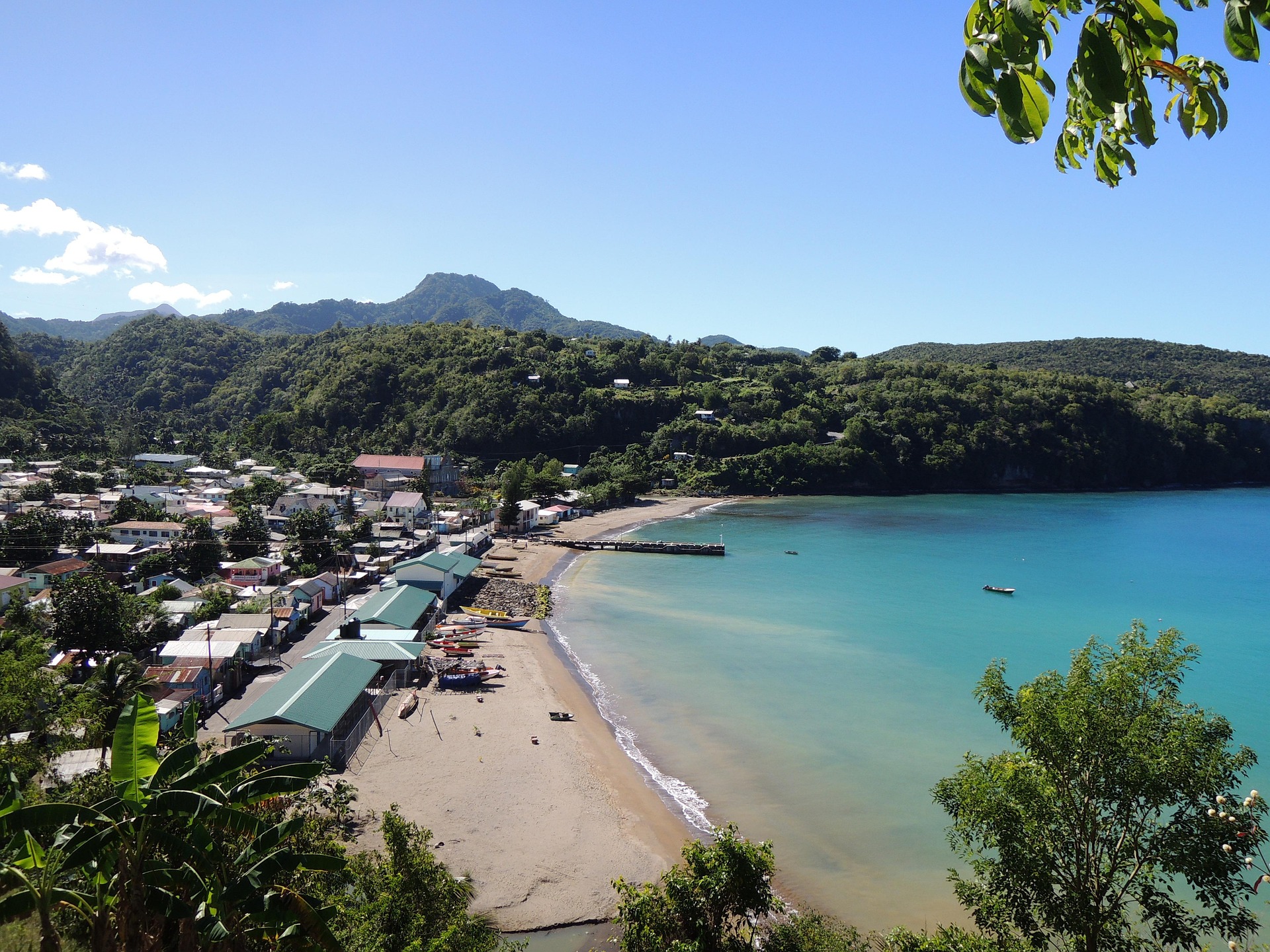 Fishing village beach along the St Lucia coast