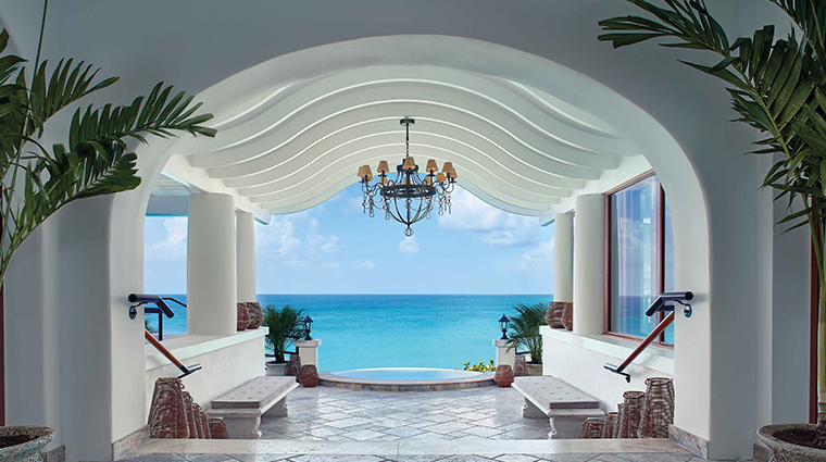 La Samanna, A Belmond Hotel entrance overlooking the ocean in St Martin
