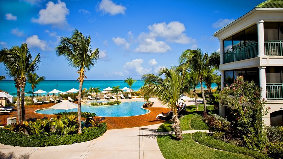 The Sands at Grace Bay pool deck and beach view