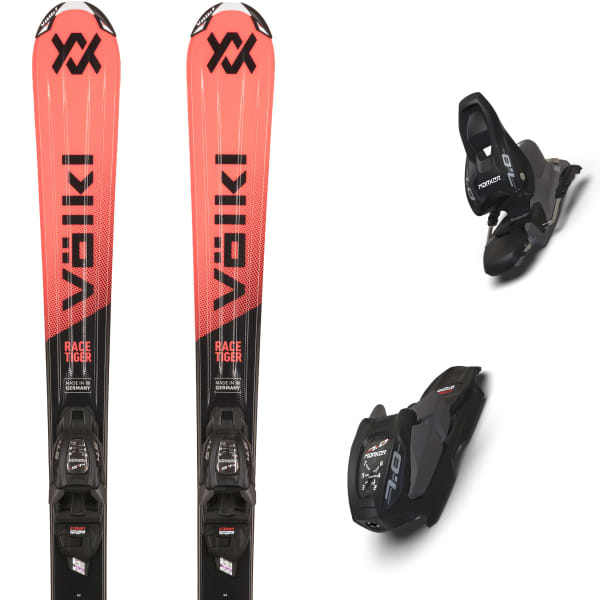 VOLKL RACETIGER JR + 7.0 VMOT JR BLACK/RED - Alpine ski set