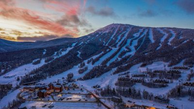 Sugarloaf ski slopes in winter