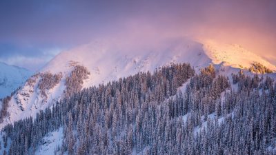Taos Ski Valley ski slopes in winter