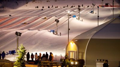 Wisp Resort ski slopes in winter